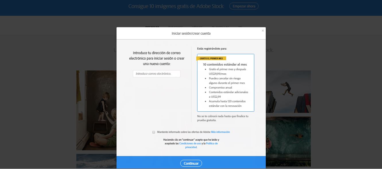 Utiliza imágenes de forma gratuita con Adobe Stock - México